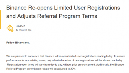バイナンス新規ユーザー登録を限定的に再開