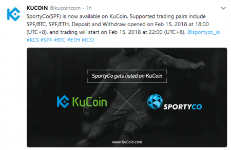 $SPF(SportCo)がKuCoinに上場！仮想通貨取引所アルトコイン新規上場最新情報