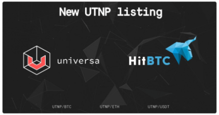 $UTNP(Universaユニバーサ) HitBTCに上場！仮想通貨取引所 アルトコイン新規上場最新情報